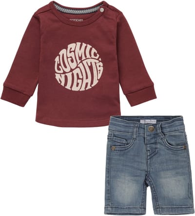 Koko Noko - Noppies - Kledingset - 2delig - Blue Jeans - Shirt Jaroslavi Andorra - Maat 86
