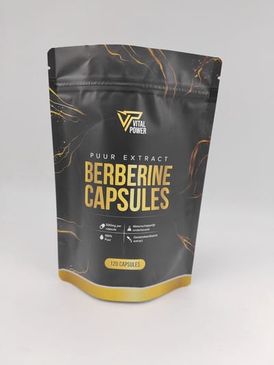 VitalPower - Berberine Capsules 500mg - 120 Capsules - 100% Pure Berberine Extract