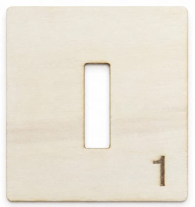 Houten wanddecoratie - Wooden wall decoration | Lettertegel “I” | 11cm | Licht hout - Natural wood | Muurdecoratie - Wall art - Woordfeud - Wordfeud - Letterspel - Scrabble letter - Naamblokjes - Letterblokken - Tile