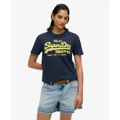 Superdry - Vintage Neon T-shirt met logo - Dames - T-shirts