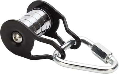 Touwrol Katrol - Kabelglijbaan Riemenschijf - Buitenactiviteiten Klimmen - 5 Wielen Soepele Werking - 11.5 x 7.4 x 6.3 cm