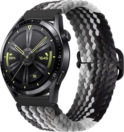 Stravo Nylon Stretch bandje 20mm - Chocolade Horlogebandje geschikt voor Samsung Galaxy Watch 7 / 6 / 5 / Pro / 4 / 3 / Active 2 - Garmin Approach / Forerunner / Venu 2 Plus / SQ / Vivomove - Polar Ignite / Unite