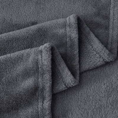 Dailygoods- Fleecedeken 220x240 cm - Donkergrijze Flanel - Ademend en Huidvriendelijk - Warm en Lichtgewicht - Duurzaam en Comfortabel - Dekbed
