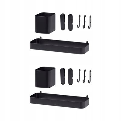 IKEA SKADIS 7-delige Accessoireset, Zwart