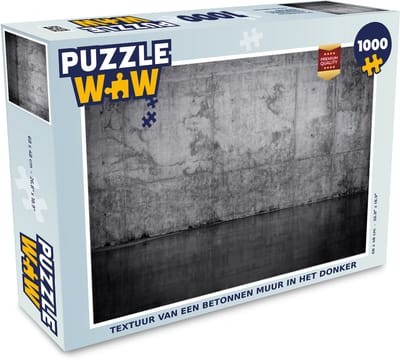 Puzzel Beton - Muur - Donker - Legpuzzel - Puzzel 1000 stukjes volwassenen