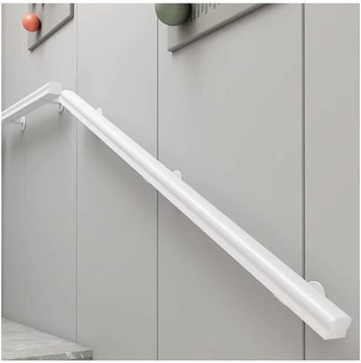Trapleuning - Muursteun - Veiligheid Bieden - Massief Hout - 30 cm - Wit
