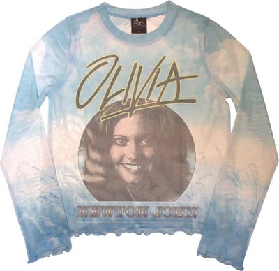 Olivia NewtonJohn - Circle Photo Longsleeve top - XS - Blauw