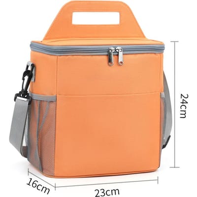 Buiten Isolatietas Camping Draagbaar Oxford Doek Dik Aluminiumfolie IJstas Schuine Kruis Lunchtas Lunchbox Isolatietas gray