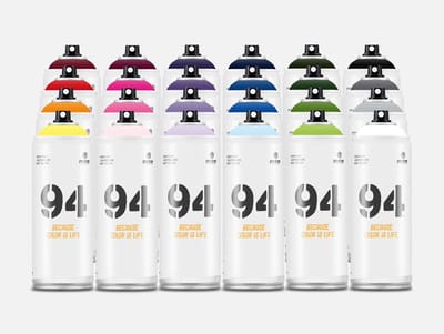 MTN94 Spuitbussen pakket - 24 kleuren lage druk en matte afwerking spuitverf - Graffiti verf voor vele doeleinden zoals voor diy, klussen, graffiti, hobby en kunst