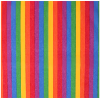 Haarsoires Haarband Bandana Zakdoek 55cm – Regenboog Streep Patroon – Multicolor - Multifunctioneel Accessoire voor Haar, Festivals en Mode - One Size & Unisex