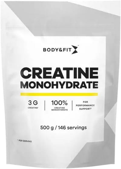 Body & Fit Creatine Monohydrate - 100% Creatine Monohydraat - Supplement voor Spieropbouw/Prestaties - Smaakloos - 500 gram (146 doseringen)