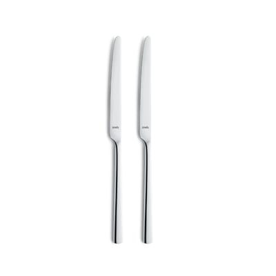 Amefa Moderno - 2-delige tafelmesset - hoogglans - zilverkleurig