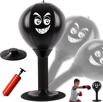 Bureau Bokszak - Desktop Punching Bag - Stressverlichter met zuignap voor bureau en aanrechten - Zware Stressverlichtingsbal