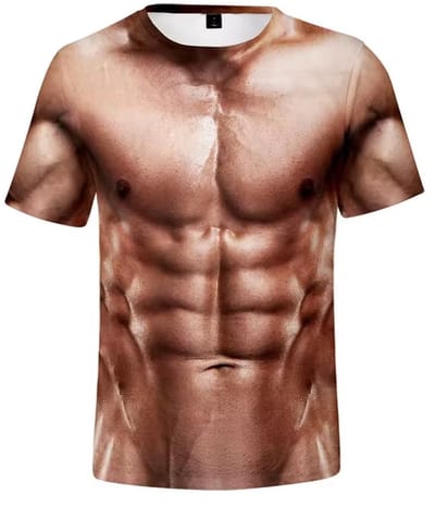 Gespierd Lichaam Shirt - Heren - Atleet - Fitness - Spieren - Mannen - Tshirt