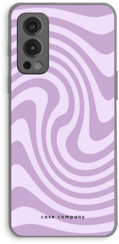 Case Company® - Hoesje geschikt voor OnePlus Nord 2 5G hoesje - Swirl Paars - Soft Cover Telefoonhoesje - Bescherming aan alle Kanten en Schermrand