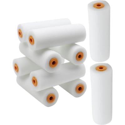 10 Stuks Spons Verfroller Kleine Verfrollerhoezen Vervanging Verfroller Pluche wit