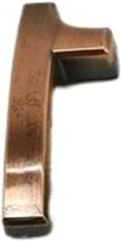 Huisnummer Deur Plaat - Adres Cijfer Huis - Huis Herkenning - Modern Design Plaque - 3.5 cm Hoog - Antiek Koper