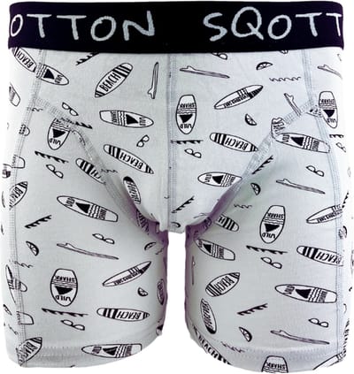 SQOTTON - Boxershort - Beach - Grijs - Maat M