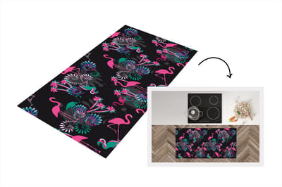 Keukenloper - Loper keuken - Flamingo - Patroon - Roze - Jungle - 120x60 cm - Keukenloper vinyl