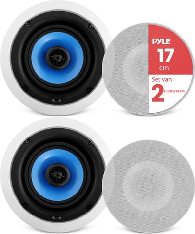 Pyle Luidsprekers –Plafondluidsprekers- Wandluidsprekers – Set van 2 Luidsprekersysteem - 2- weg Speakers- Inbouwluidsprekers voor Thuis - Plafondspeakers - 250 Watt