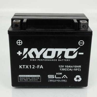 kyoto sla accu voor kymco 250 grand dink scooter 2001 tot 2006 ytx12-bs sla / 12v 10ah nieuw