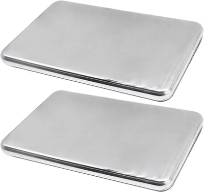 Koelaccu Set - Koelelementen Lunchbox - Dranken Koelen - Roestvrij Staal - Set van 2 - Zilver