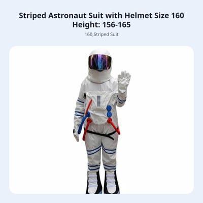 Astronautenpak Prestatie Rekwisiet Volledig Volledig Astronautenpak Ruimtepak Kostuum Voorste Sluiting Ruimtevaarder Jumpsuit gray