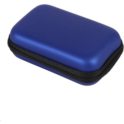 Mini Opbergtas Gadgets Organizer Draagbare Etui Voor Oortelefoon USB-stick Datakabel Hot (Donkerblauw) blue