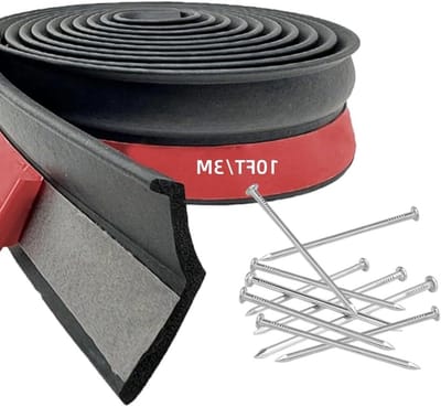 Garagedeur Afdichting - Tochtstrip Rubber - Weer Buiten Houden - Flexibel EPDM Materiaal - 3 Meter Lengte - Zwart