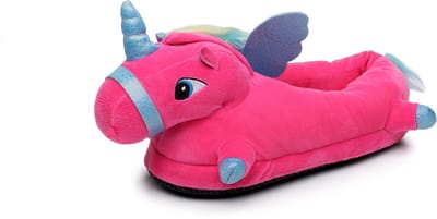 Grappige Pantoffels | Eenhoorn Sloffen | Roze | One size fits all maat 32 t/m 38 voor Kinderen, Dames en Heren | Pantoffel dierensloffen | Pluche Dierenpantoffels | Zachte Binnenschoenen