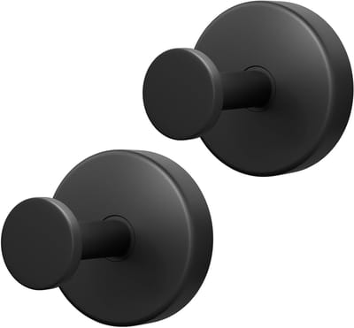 2 Stuks Zuignap Haken - Herbruikbare Wandhaken zonder Boren voor Badkamer, Keuken en Kantoor - Tot 3 kg Draagvermogen (Zwart)