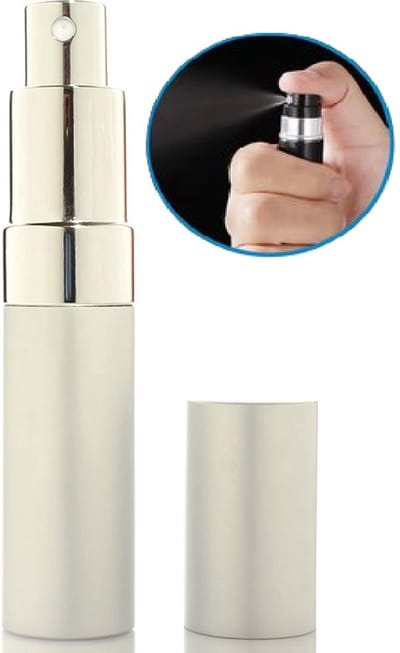 Luxe Parfumverstuiver I Parfum Flesje I Mini Parfum Flesje I Reisflesje Parfum I Reisflesje I Hervulbaar I 8 ML I Zilver