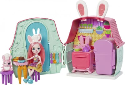 Enchantimals Speelset Bree Bunny Meisjes 15,2 Cm Roze 18-delig