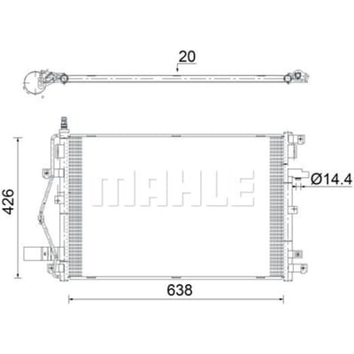 Condensator, airconditioning MAHLE AC 924 000S