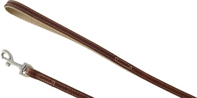 Karlie Flamingo Comfort Hondenriem / Hondenlijn - Echt Leder - Bruin - S - Breedte: 14 mm - Lengte: 100 cm