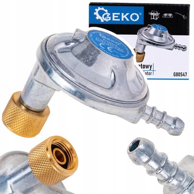 GEKO Hoekige gasregelaar - 37 mbar - 1,5 kg/h - Veilig & efficiënt - Voor krappe ruimtes