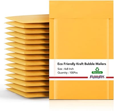Luchtkussen Verzendtassen Kraftpapier - 100 Stuks - Sterke Gevoerde Enveloppen voor Kleine Bedrijven