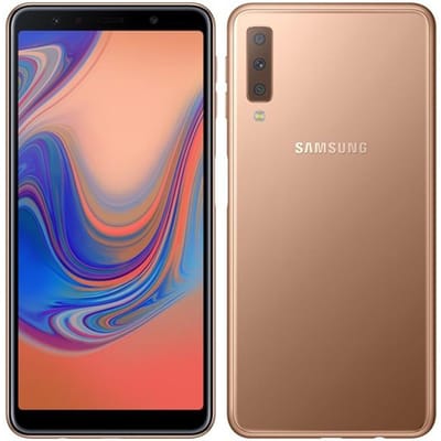 Gerenoveerde Samsung Galaxy A7 (2018) A750F Dual SIM Android 4GB RAM 128GB ROM Met Enkele SIM/Dubbele SIM Simple Set goud