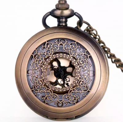Ketting Horloge- Brons- Filigraan - Charme Bijoux