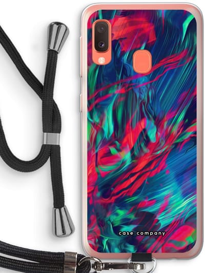 Case Company® - Hoesje met koord geschikt voor Samsung Galaxy A20e hoesje met Koord - Pilgrims Of The Sea - Telefoonhoesje met Zwart Koord - Bescherming aan alle Kanten en Over de Schermrand