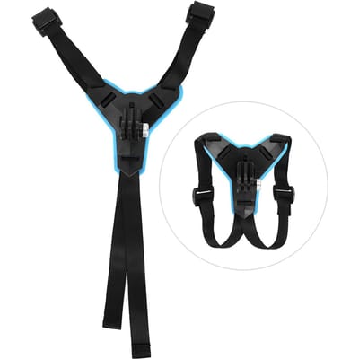 Support de mentonnière avant pour casque de moto pour SJCAM et caméra d'action XiaoYi black