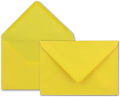 Brief Enveloppen - Kuverts Post - Versturen Correspondentie - Volledig Gekleurd Papier - DIN B6 Formaat - Geel