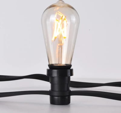 Prikkabel set met 3,5W filament lampen Ø60: optie dimbaar