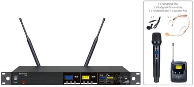 Citronic TU2-C Draadloos microfoonsysteem met 1 hand en 1 headset microfoon