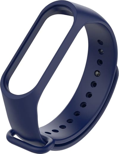 Xiaomi Mi Band 3 / 4 Siliconen bandje |Navy Blauw / Navy Blue|Premium kwaliteit| One Size |TrendParts
