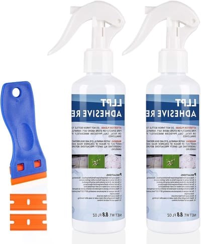 Krachtige Verwijderaar voor Lijm en Stickers, 260 ml, Set van 2 met Plastic Schraper, Ideaal voor Vet en Kauwgom