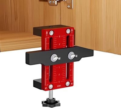Kabinet deur positionering mal, verstelbare aluminiumlegering precisie meting ponsen gereedschap, veelzijdige kast deur installatie positioner voor doe-het-zelf houtbewerking (1 stuk)