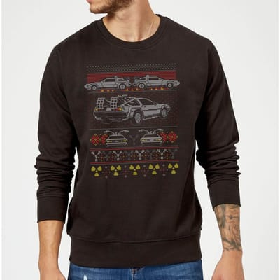 Back To The Future Back In Time For Christmas Kersttrui - Zwart - L