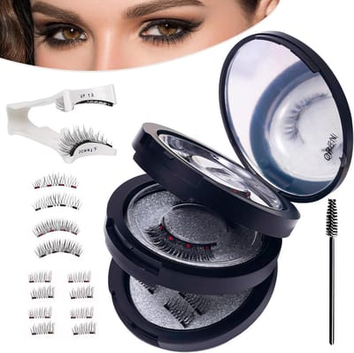 Magnetische Wimpers - Natuurlijke Look - Snel Make-up - Zonder Lijm - 6 Paar - Zwart
