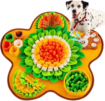 Hondensnuffelmat - Voermat Trainingsdeken - Mentale Stimulatie - Antislip Ontwerp - 60x60 cm - Grijs